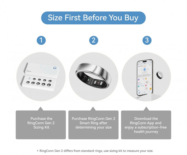 Умное кольцо RingConn Gen 2 Future Silver (Size 13)